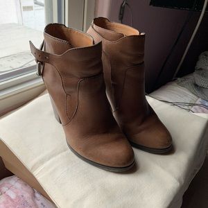 Coach brown leather booties